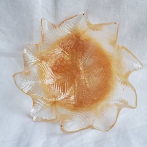 Gold and Clear Open Flower Resin Dish